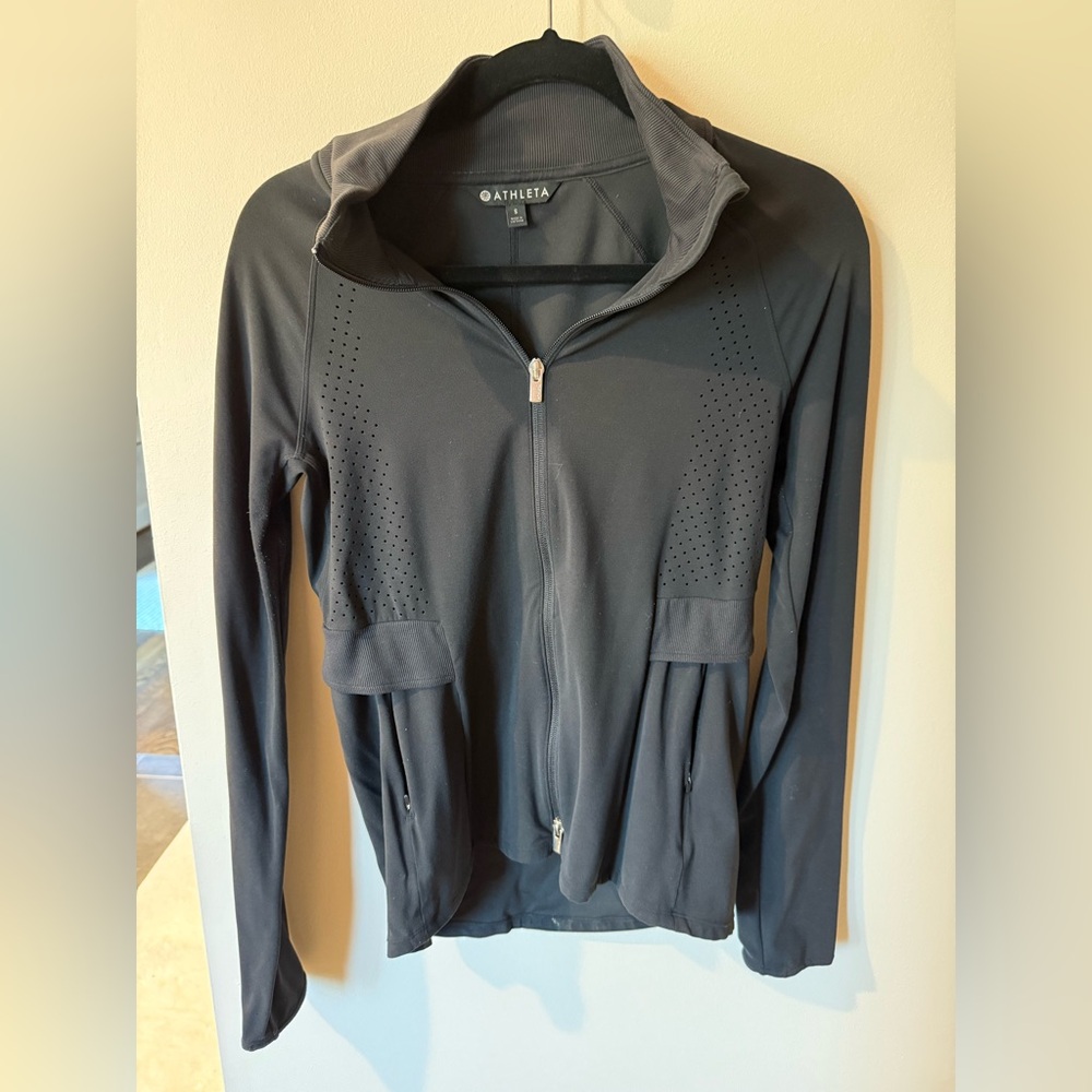 *Like New* Athleta Black  Full-Zip Jacket - size small